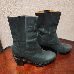 Cole Haan Black Leather Heeled Boots- Size 6